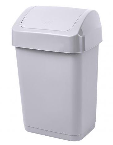 Контейнер для мусора Step 25 л с крышкой-маятником серый